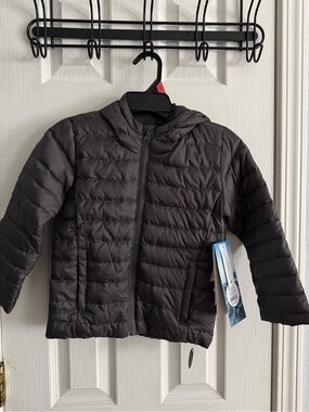 Iceberg Kids Black Quilted Hooded Puffer Jacket